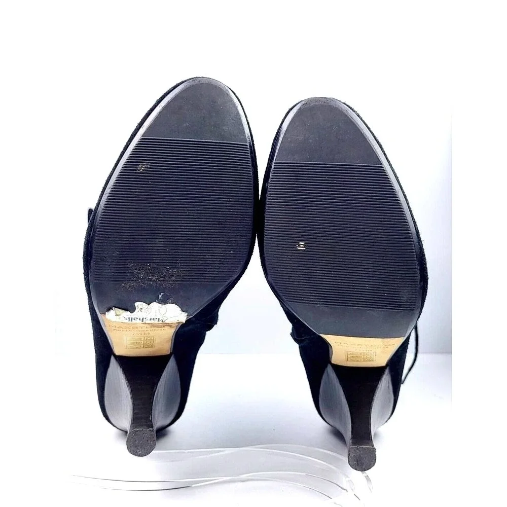 Max Studio Black‎ suede heeled boots - Size 7.5